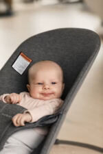 BabyBjörn Ležaljka za bebe Bliss - 3D Jersey, Charcoal Grey - Image 3