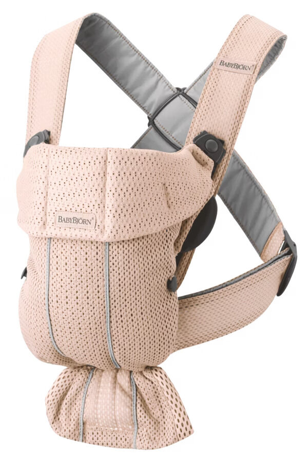 BabyBjörn Nosiljka za bebe Mini - Pearly Pink, 3D Mesh - Image 3