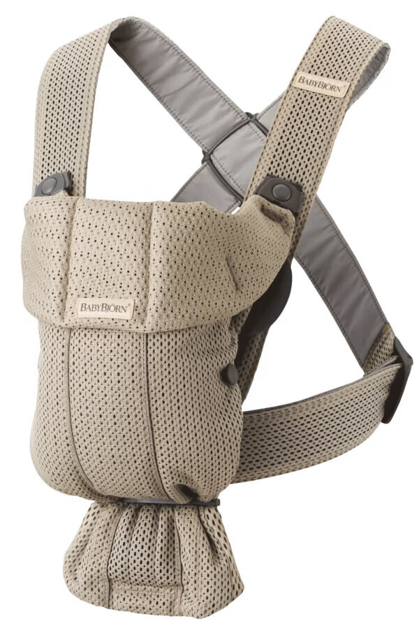 BJ02100211 BabyBjörn Nosiljka za bebe Mini - Grey Beige, 3D Mesh - Image 11