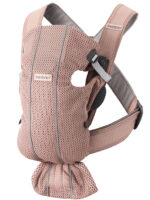 BabyBjörn Nosiljka za bebe Mini - Dusty Pink, 3D Mesh