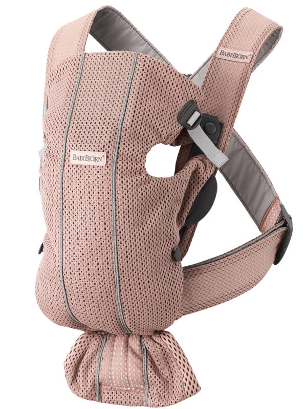 BJ02100301-1536x2048 BabyBjörn Nosiljka za bebe Mini - Dusty Pink, 3D Mesh - Image 1