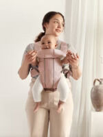 BabyBjörn Nosiljka za bebe Mini - Dusty Pink, 3D Mesh - Image 6