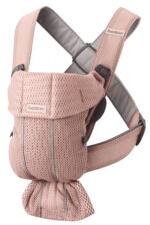 BabyBjörn Nosiljka za bebe Mini - Dusty Pink, 3D Mesh - Image 9