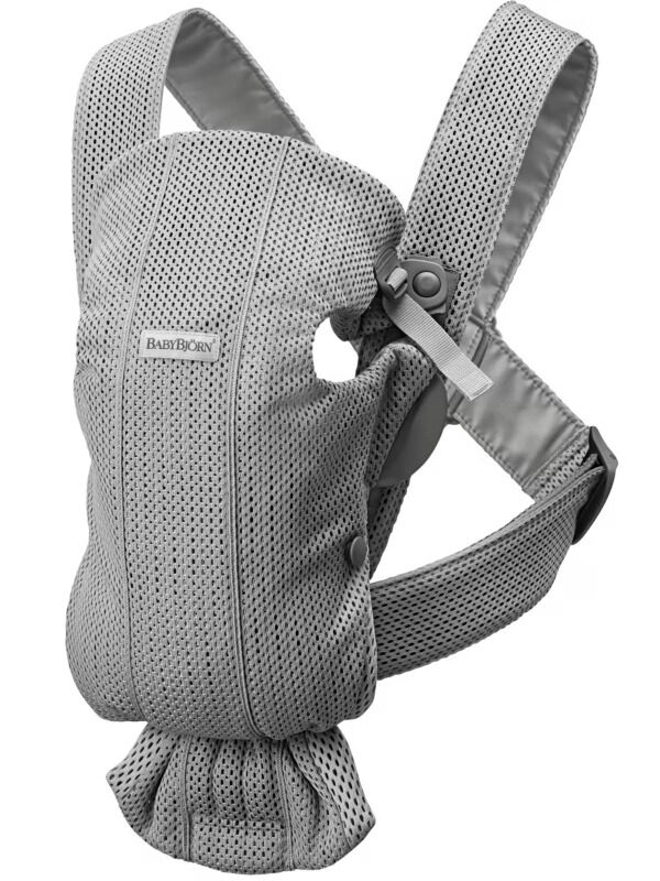 BJ02101801 BabyBjörn Nosiljka za bebe Mini - Grey, 3D Mesh - Image 1
