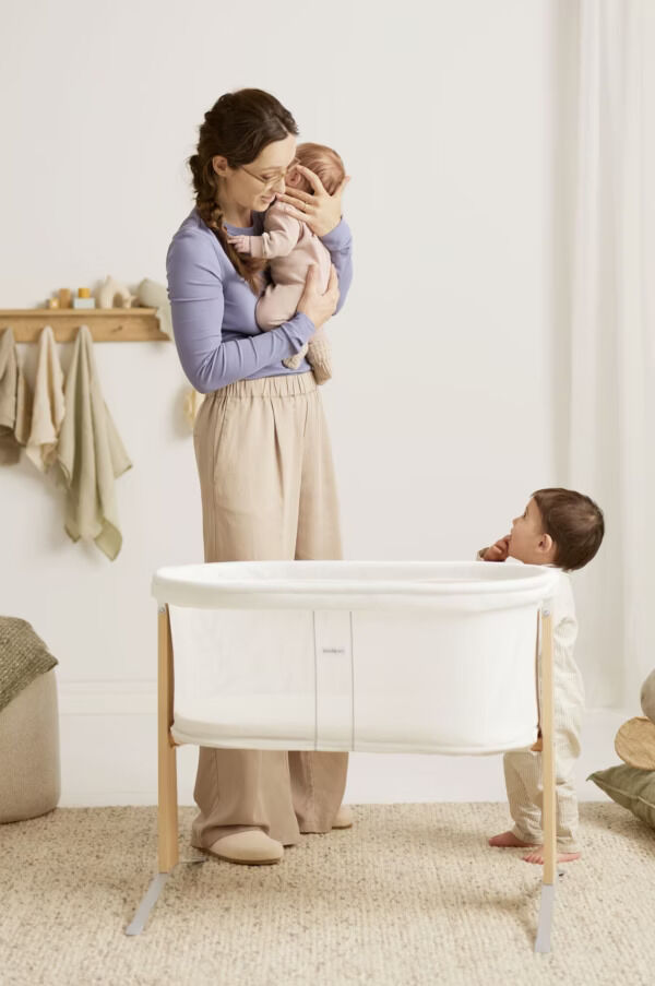 BabyBjörn Kolijevka, White + Prekrivač (čaršaf), Organic - Image 3