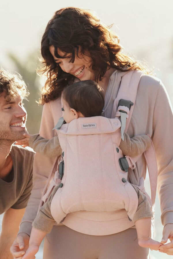 BJ08802802 BabyBjörn Nosiljka Harmony – Light pink, Woven mélange - Image 3