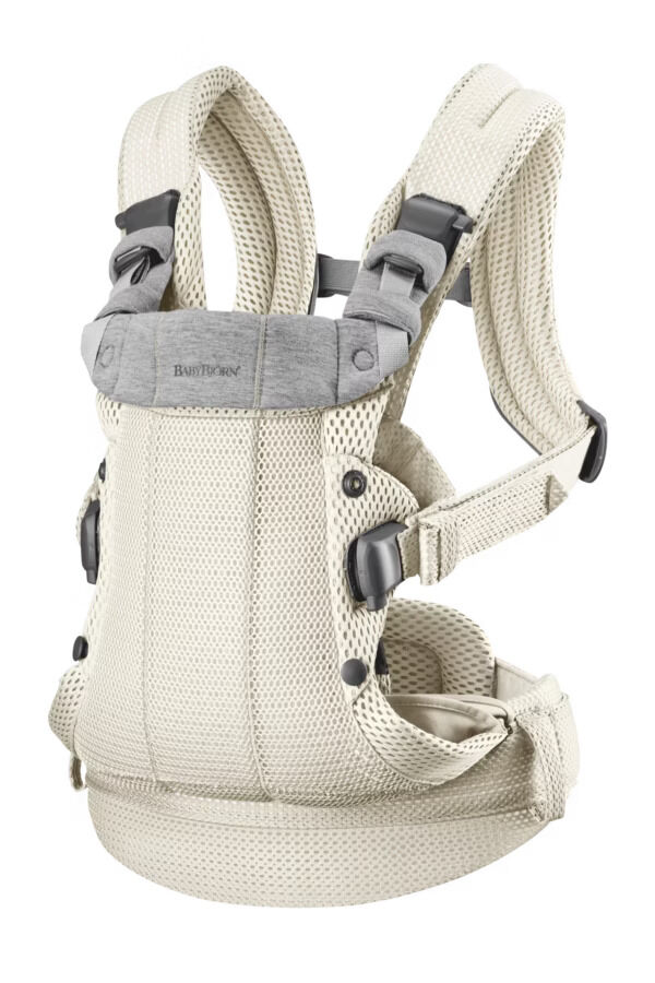 BJ08808801 BabyBjörn Nosiljka Harmony – Cream, 3D Mesh - Image 1