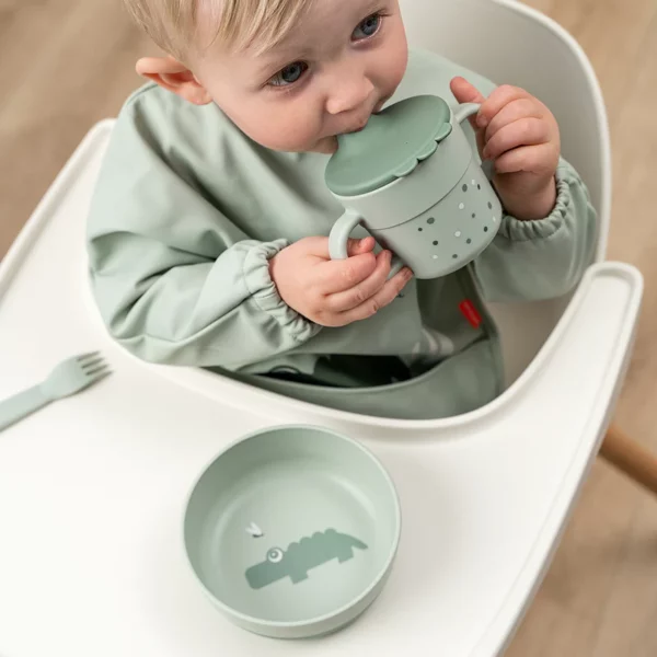 Foodie-bowl-Croco-Green-5-LS Done by Deer Foodie zdjelica s anti-slip bazom - Croco Green - Image 2