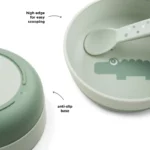 Done by Deer Foodie zdjelica s anti-slip bazom - Croco Green - Image 4