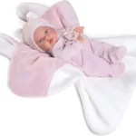 Antonio Juan lutka Petit s dekicom i motivom lisice 27 cm