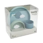 Done by Deer Silikonski set za jelo – Happy clouds Blue - Image 4