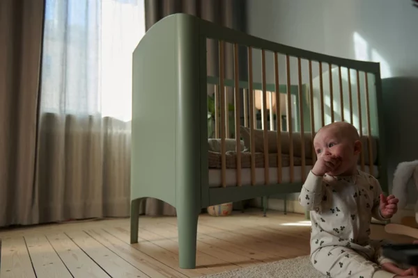 Troll Nursery dječiji krevetić Wave 120x60cm - Light Green/Wax - Image 10