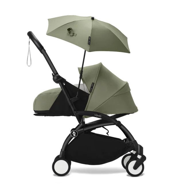 YOYO3_0PLUS_Olive_BlackFrame_Profile_Parasol_0513_eCom Stokke YOYO³ Suncobran - Olive - Image 2