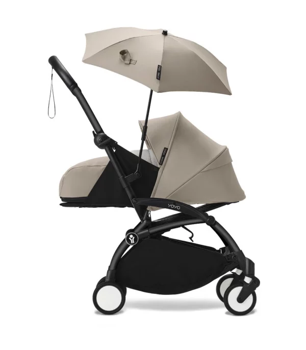 YOYO3_0PLUS_Taupe_BlackFrame_Profile_Parasol_0513_eCom Stokke YOYO³ Suncobran - Taupe - Image 2