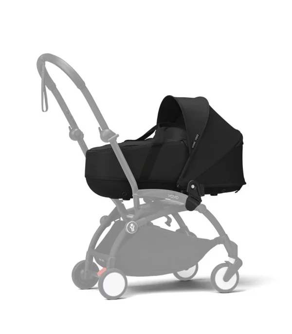 YOYO3_NewbornShell_Black_BlackFrame_3-4_0481-A30 Stokke YOYO³ košara newborn shell – Black - Image 2