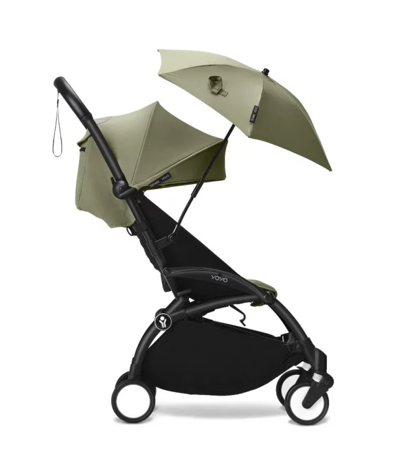 YOYO3_Olivie_6Plus_BlackFrame_Parasol_Profile_0076_eCom Stokke YOYO³ Suncobran - Olive - Image 4
