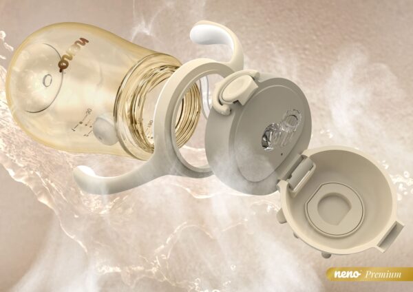 Neno Mio2 Bočica sa slamkom i ručkama 280ml - Cream - Image 8