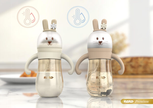 Neno Anti-colic, 3u1 smart Mio Flašica za Bebe BPA Free 300ml - Brown - Image 3