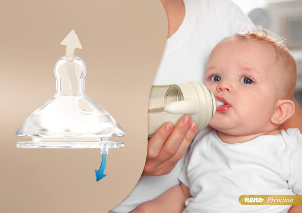 Neno Anti-colic, 3u1 smart Mio Flašica za Bebe BPA Free 300ml - Brown - Image 7