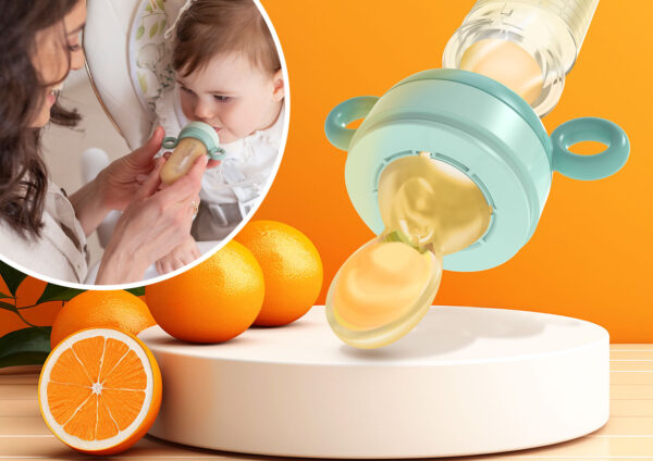 Neno Gusto – 2u1 Silikonska kašikica i cucla za voće i kašice - Image 9