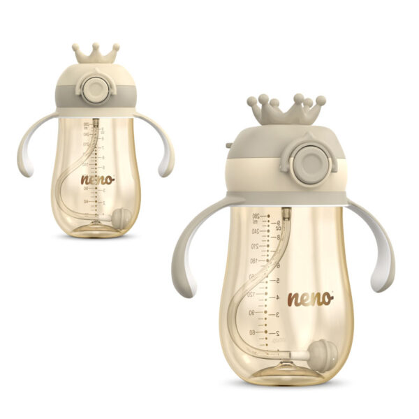 Neno Mio2 Bočica sa slamkom i ručkama 280ml - Brown - Image 9