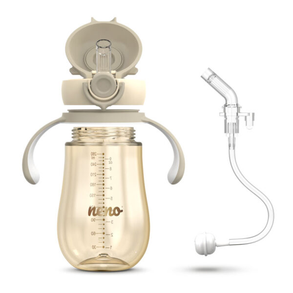 Neno Mio2 Bočica sa slamkom i ručkama 280ml - Brown - Image 14