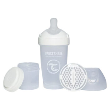 Twistshake Pro Double Anti-Colic flašica 260ml, 0m+ White