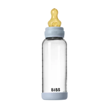 BIBS Staklena flašica set 240 ml Baby Blue