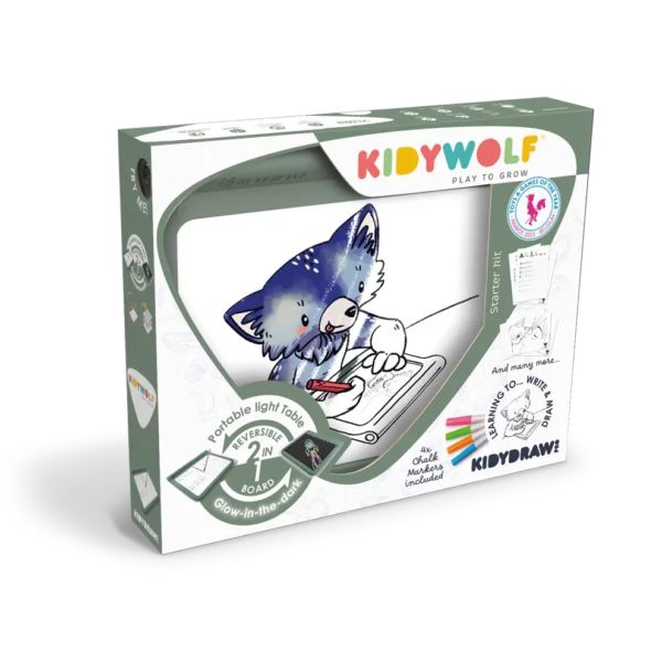 KIDYDRAW-PRO-GR-05 Kidywolf KIDYDRAW PRO Svjetleća tabla za crtanje i pisanje - Green - Image 9