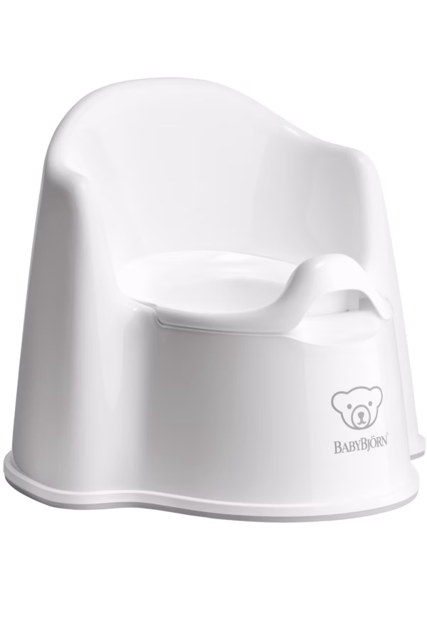 055221_01 BabyBjörn tuta Potty Chair, White/Grey - Image 1