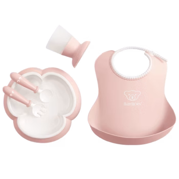 BabyBjörn Set za hranjenje (Dinner Set, 5 kom) - Powder Pink