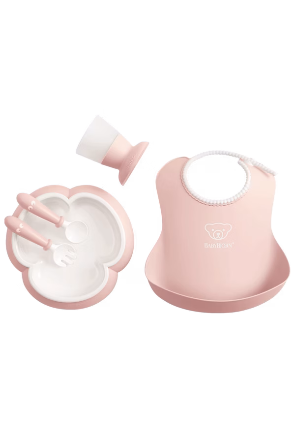 BabyBjörn Set za hranjenje (Dinner Set, 5 kom) - Powder Pink - Image 1