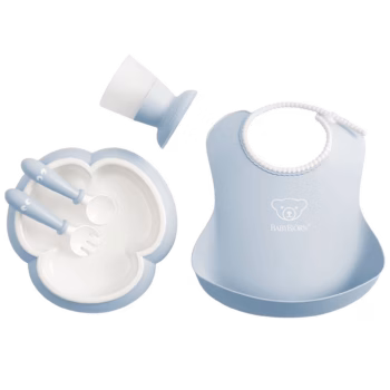 BabyBjörn Set za hranjenje (Dinner Set, 5 kom) - Powder Blue