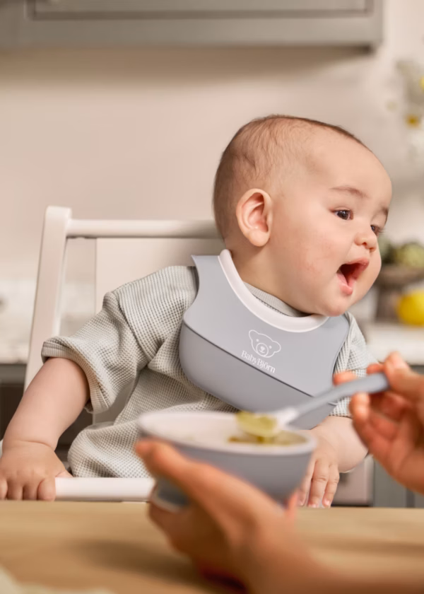 078004-02 BabyBjörn Set za hranjenje (Feeding Set, 3 kom) - Grey - Image 2