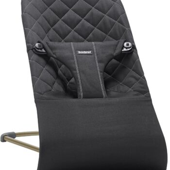 BabyBjörn Ležaljka za bebe Bliss - Classic quilt, Black, Woven