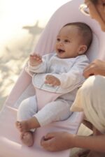 BabyBjörn Ležaljka za bebe Soft - Light pink/Gray, Woven/Jersey - Image 3