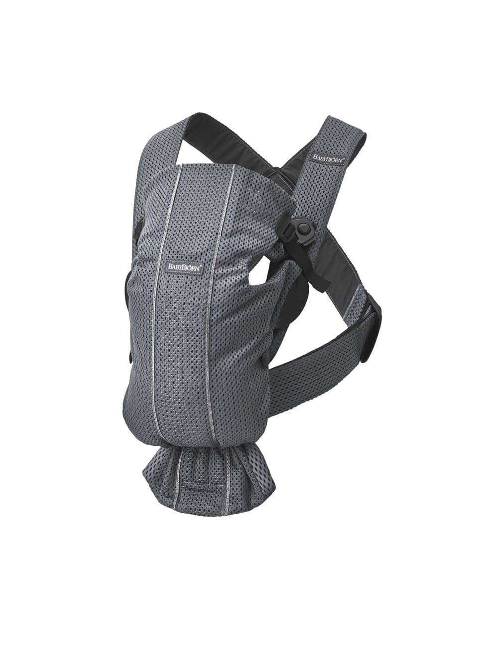 babybjörn nosiljka za bebe mini black, woven (copy) BabyBjörn Nosiljka za bebe Mini - Anthracite, 3D Mesh - Image 1