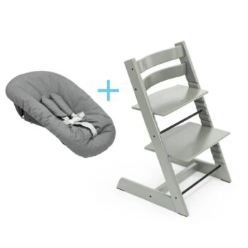 Stokke Tripp Trapp Hranilica Stolica Glacier Green + Newborn Set Anthracite