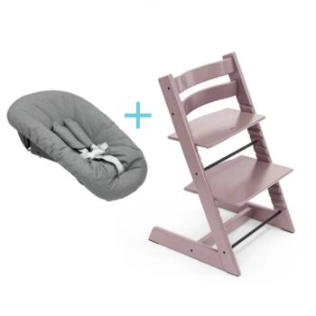 Stokke Tripp Trapp Hranilica Stolica Heather Mauve + Newborn Set Anthracite