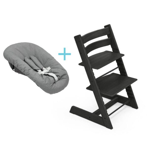 stokke tripp trapp hranilica stolica natural + newborn set anthracit (copy) Stokke Tripp Trapp Hranilica Stolica Oak Black + Newborn Set Anthracit - Image 1