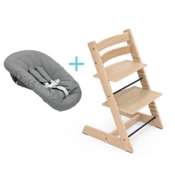 Stokke Tripp Trapp Hranilica Stolica Oak Natural + Newborn Set Anthracit
