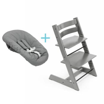 Stokke Tripp Trapp Hranilica Stolica Storm Grey + Newborn Set Anthracit