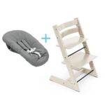 Stokke Tripp Trapp Hranilica Stolica Vanilla White + Newborn Set Anthracit