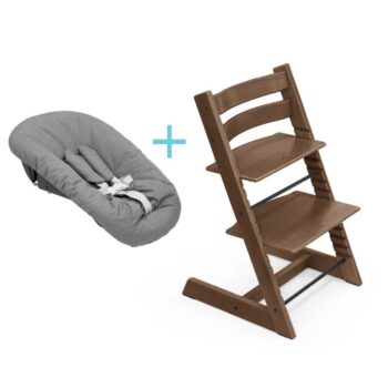 Stokke Tripp Trapp Hranilica Stolica Warm Brown + Newborn Set Anthracit