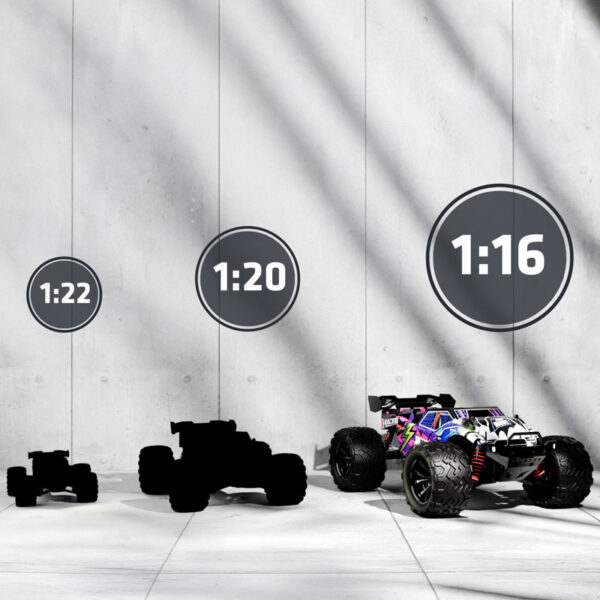 Xblitz Vroom-X terenski auto 4×4 s LED svjetlima na daljinsko upravljanje, 1:16 - Image 3