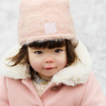 Elodie Plišana pletena kapa Furry Knit Beanie, Powder Pink - Image 2