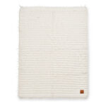 Elodie Plišana pletena dekica - Furry Knit Blanket, Vanilla White - Image 4