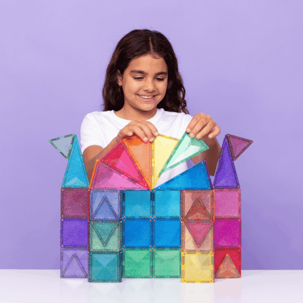connetix tiles – glitter castle set (48 kom) Connetix Tiles – Pastel Glitter Castle set (48 kom) - Image 2