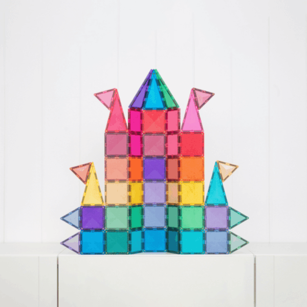 connetix tiles – glitter castle set (48 kom) Connetix Tiles – Pastel Glitter Castle set (48 kom) - Image 4