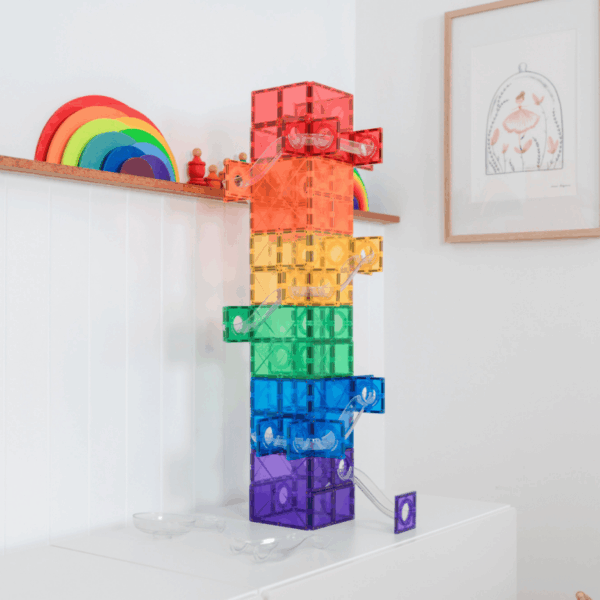connetix tiles – rainbow super run set (134 kom) limitirano izdanje Connetix Tiles – Rainbow Super Ball Run set (134 kom) - Limitirano izdanje - Image 3